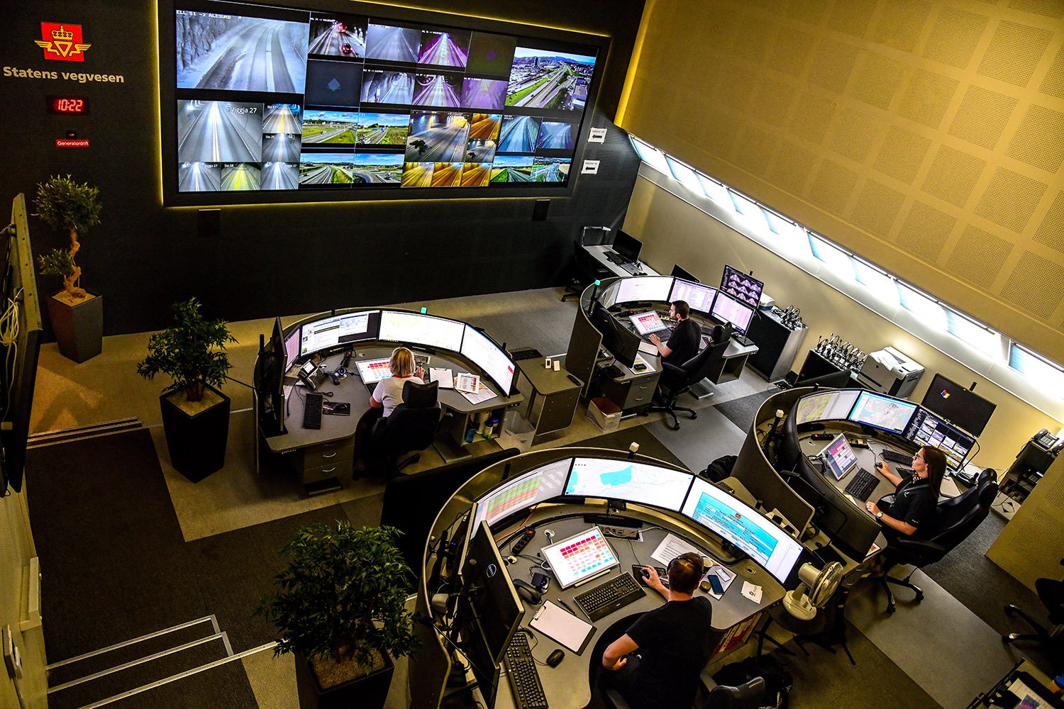 Bilde fra veitrafikksentral